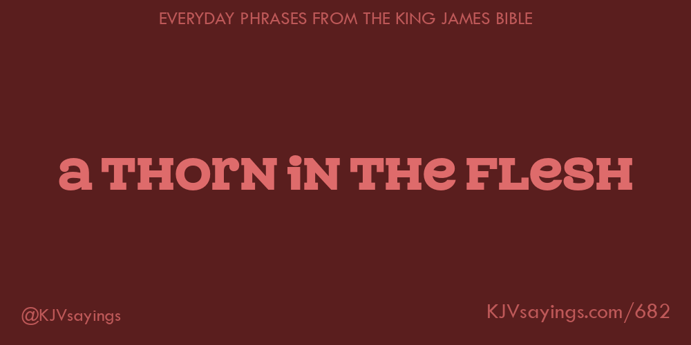“A thorn in the flesh”