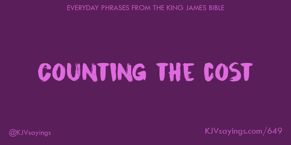 “Counting the cost”