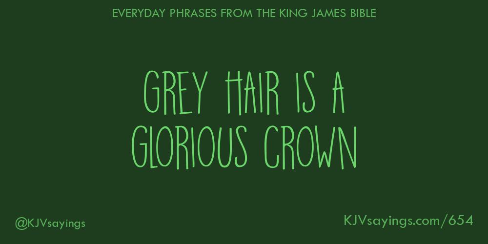 “Grey hair is a glorious crown”