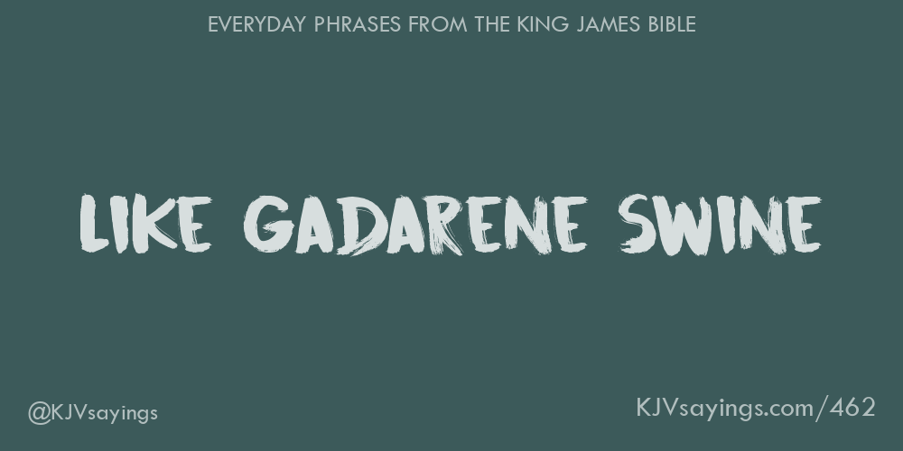 “Like Gadarene swine”