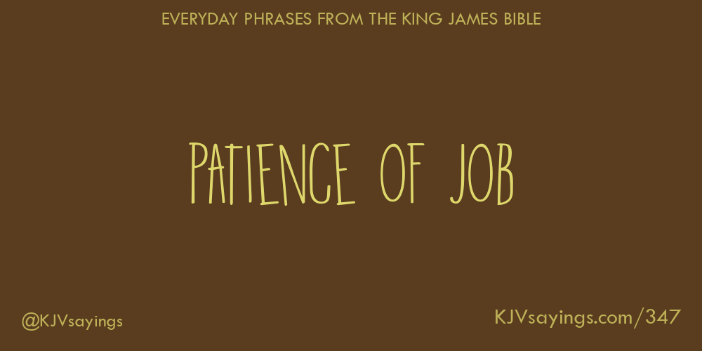 Patience of Job - King James Bible (KJV) sayings