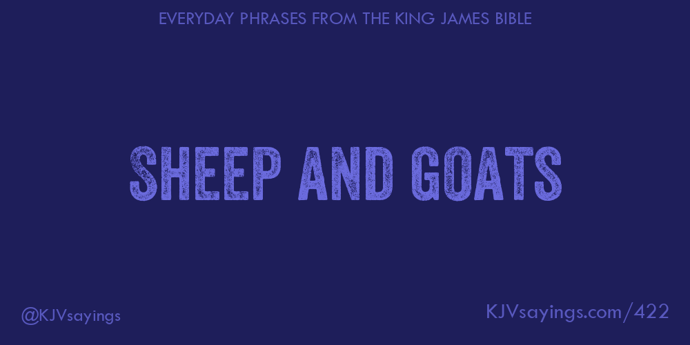 “Sheep and goats”