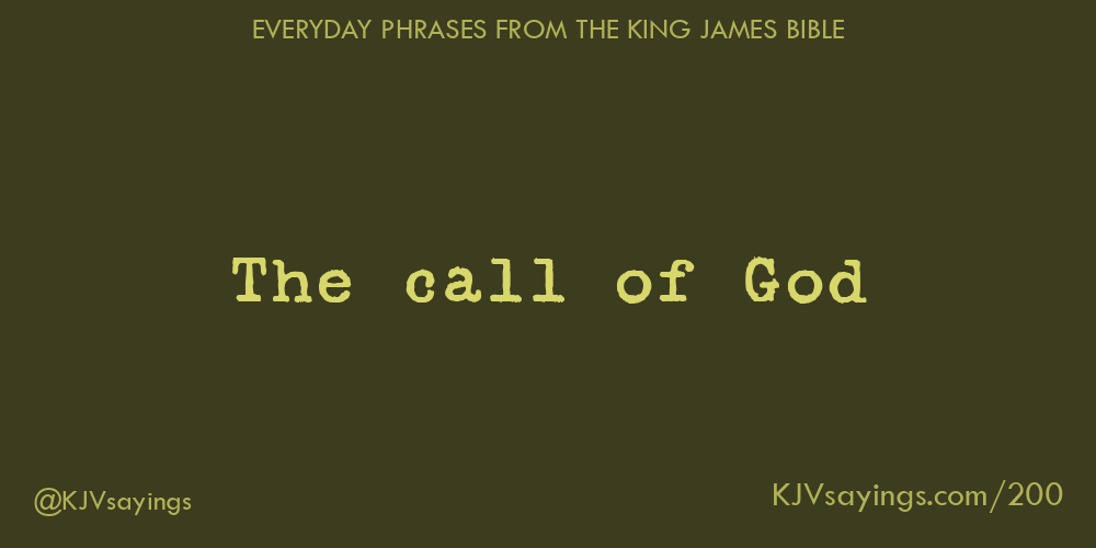 “The call of God”