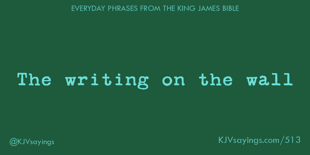 “The writing on the wall”