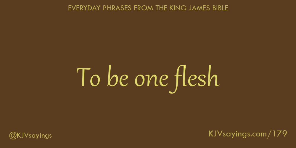 To be one flesh - King James Bible (KJV) sayings