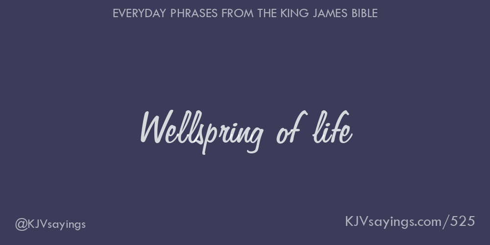 “Wellspring of life”